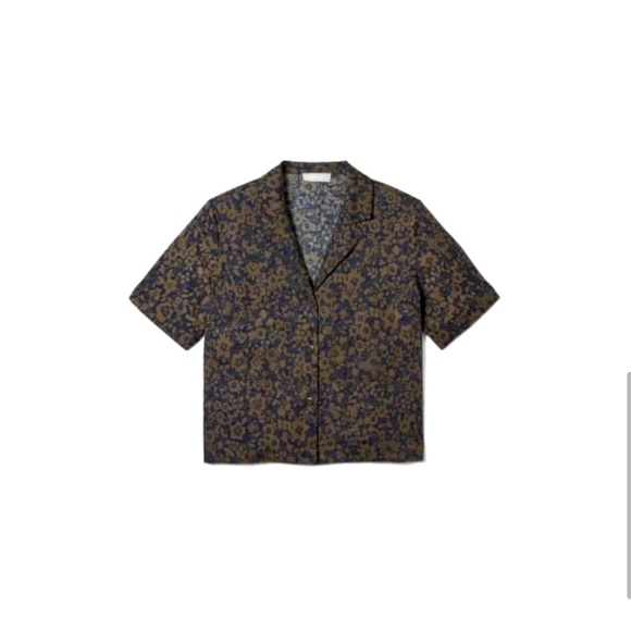 NWT EVERLANE Linen Floral Top - Picture 3 of 5